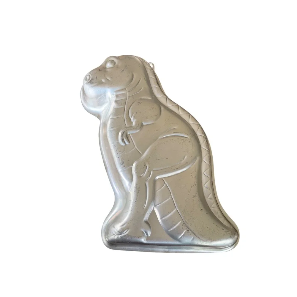 Vintage Wilton T-Rex Dinosaur Cake Pan 2105-2435 Aluminum Jurassic Birthday Mold